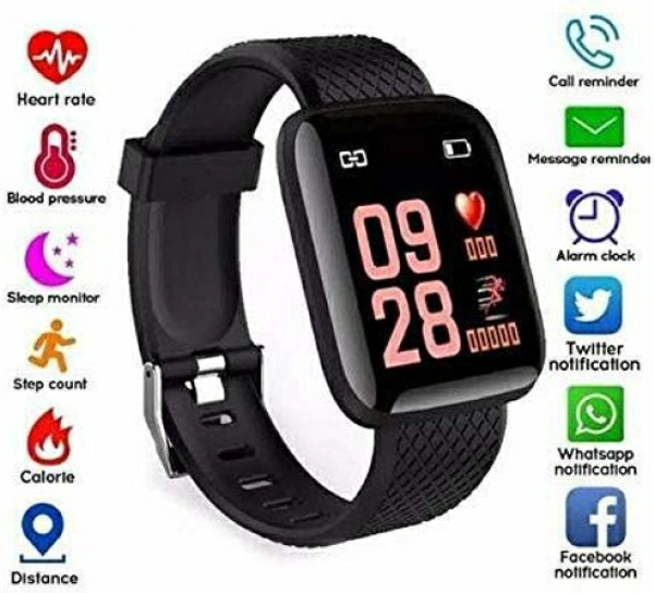 Y2H Enterprises id116 (BLACK) Bluetooth Calling Function Smartwatch - Black, Free