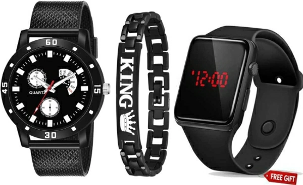 XN XEEZOS Analog Watch  - For Men - Black, Free