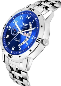 LOIS CARON LCS-8188 DAY & DATE FUNCTIONING WATCH FOR BOYS Analog Watch  - Blue, Free