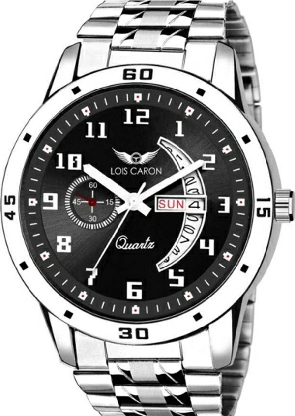 LOIS CARON LCS-8188 DAY & DATE FUNCTIONING WATCH FOR BOYS Analog Watch  - Black, Free