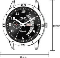 LOIS CARON LCS-8188 DAY & DATE FUNCTIONING WATCH FOR BOYS Analog Watch  - Black, Free