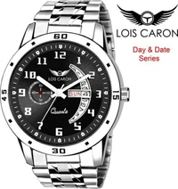 LOIS CARON LCS-8188 DAY & DATE FUNCTIONING WATCH FOR BOYS Analog Watch  - Black, Free