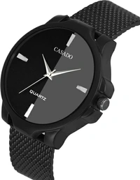 CASADO Combo Set of Wayfarer Sunglass and Elegant Watch with Premium Gift Box Packaging - Black, Free
