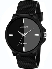 CASADO Combo Set of Wayfarer Sunglass and Elegant Watch with Premium Gift Box Packaging - Black, Free