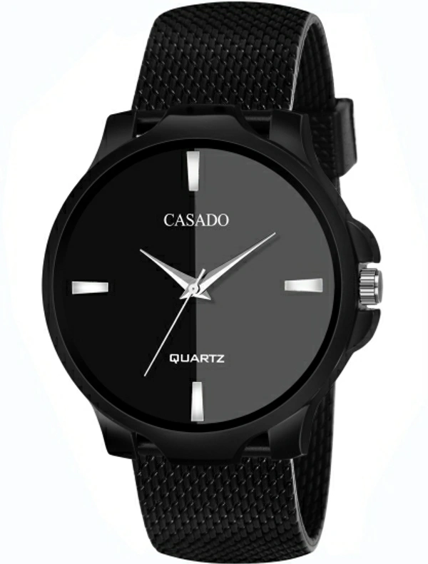 CASADO Combo Set of Wayfarer Sunglass and Elegant Watch with Premium Gift Box Packaging - Black, Free