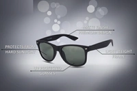 CASADO Combo Set of Wayfarer Sunglass and Elegant Watch with Premium Gift Box Packaging - Black, Free