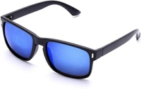 CASADO Combo Set of Wayfarer Sunglass and Elegant Watch with Premium Gift Box Packaging - Blue, Free