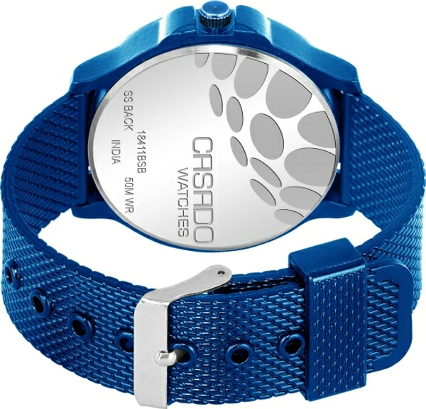 CASADO Combo Set of Wayfarer Sunglass and Elegant Watch with Premium Gift Box Packaging - Blue, Free
