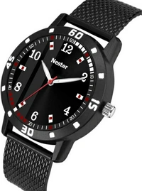 NESTER Analog Watch  - For Men - Black, Free