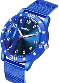 NESTER Analog Watch  - For Men - Blue, Free