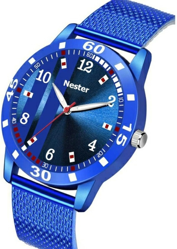 NESTER Analog Watch  - For Men - Blue, Free
