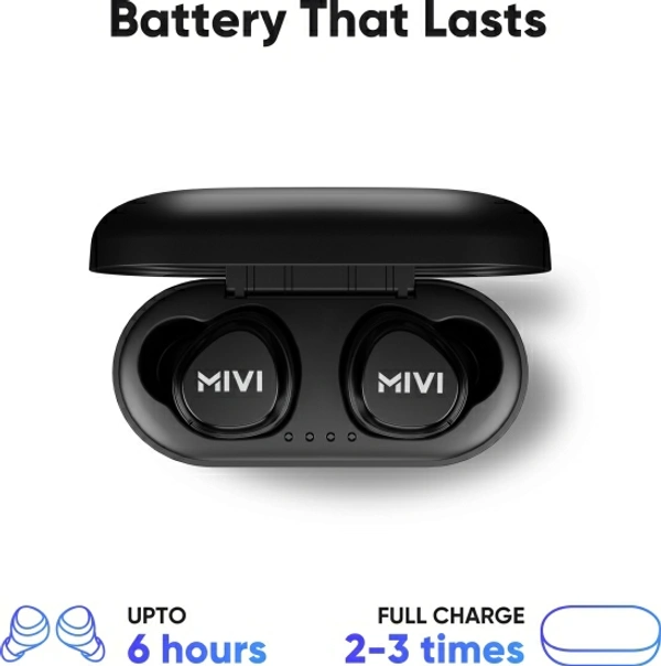 Mivi DuoPods M20 True Wireless Bluetooth Headset - Black, Free