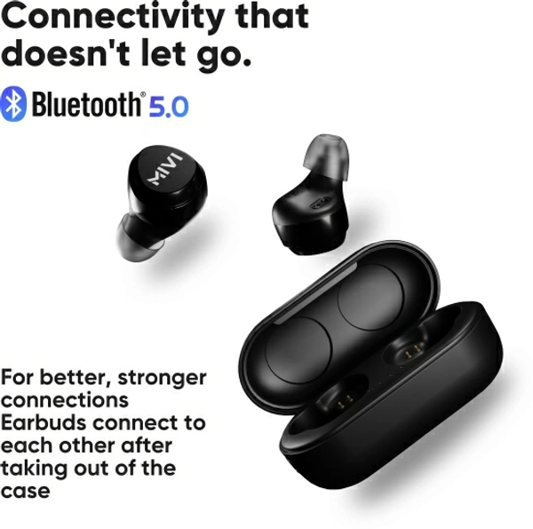 Mivi DuoPods M20 True Wireless Bluetooth Headset - Black, Free