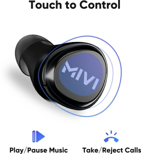 Mivi DuoPods M20 True Wireless Bluetooth Headset - Black, Free