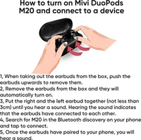 Mivi DuoPods M20 True Wireless Bluetooth Headset - Black, Free