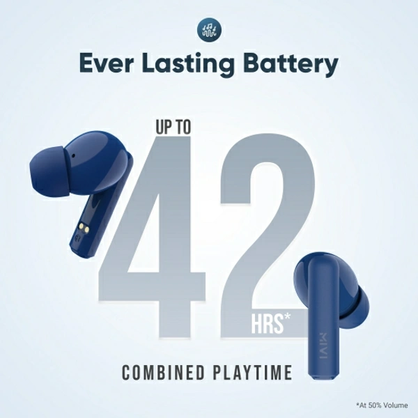 Mivi Duopods F30 with 42 hours battery Fast Charging TWS Bluetooth Headset - Blue, Free, 202214, 4.4★