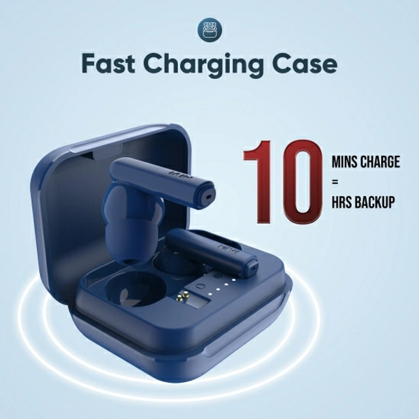 Mivi Duopods F30 with 42 hours battery Fast Charging TWS Bluetooth Headset - Blue, Free, 202214, 4.4★