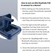 Mivi Duopods F30 with 42 hours battery Fast Charging TWS Bluetooth Headset - Blue, Free, 202214, 4.4★