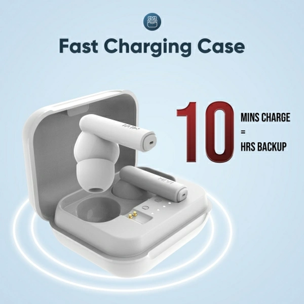 Mivi Duopods F30 with 42 hours battery Fast Charging TWS Bluetooth Headset - White, Free, 202212, 4.6★