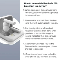 Mivi Duopods F30 with 42 hours battery Fast Charging TWS Bluetooth Headset - White, Free, 202212, 4.6★