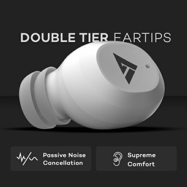 Boult Audio AirBass Combuds Bluetooth Headset - White, Free