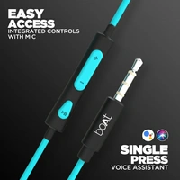 boAt Bassheads Wired Headset - Blue, Free, 202219, 4.3★