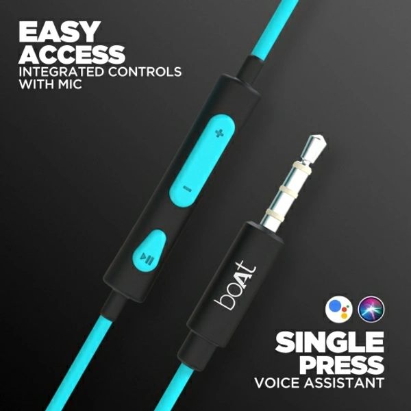 boAt Bassheads Wired Headset - Blue, Free, 202219, 4.3★