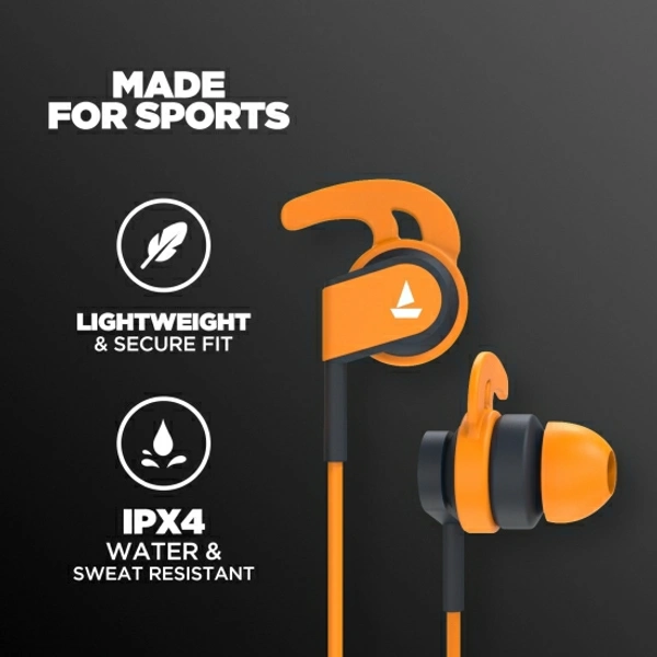 boAt Bassheads Wired Headset - Orange, Free, 2022110, 4.3★