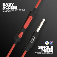 boAt Bassheads Wired Headset - Red, Free, 2022111, 4.3★