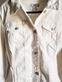 Vinatge America Blues   White Denim Jacket  - White, XL