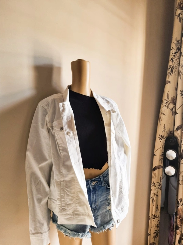Vinatge America Blues   White Denim Jacket  - White, XL