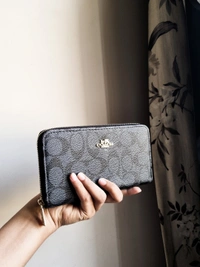 Coach Wallet - Black, length:8 In. height: 4.5 In
