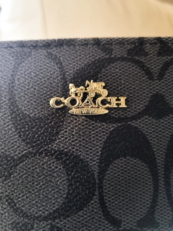 Coach Wallet - Black, length:8 In. height: 4.5 In
