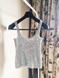 Mango  Knit Cami - Grey, S