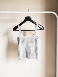 Mango  Knit Cami - Grey, S