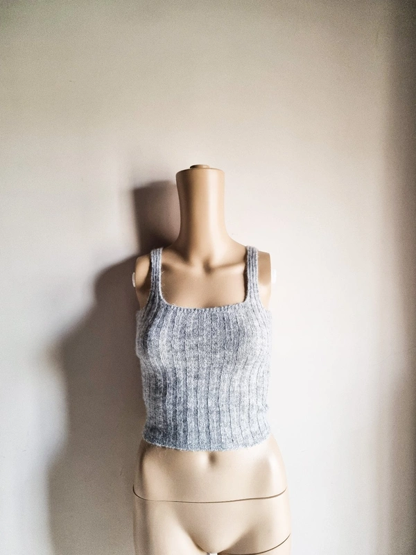 Mango  Knit Cami - Grey, S