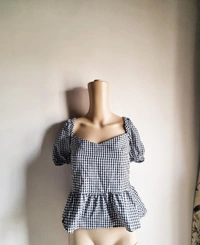 Trendyol Off Shoulder Dress - B&W, M 