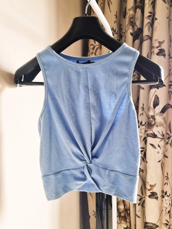 Sassafras Crop Top - Blue, M
