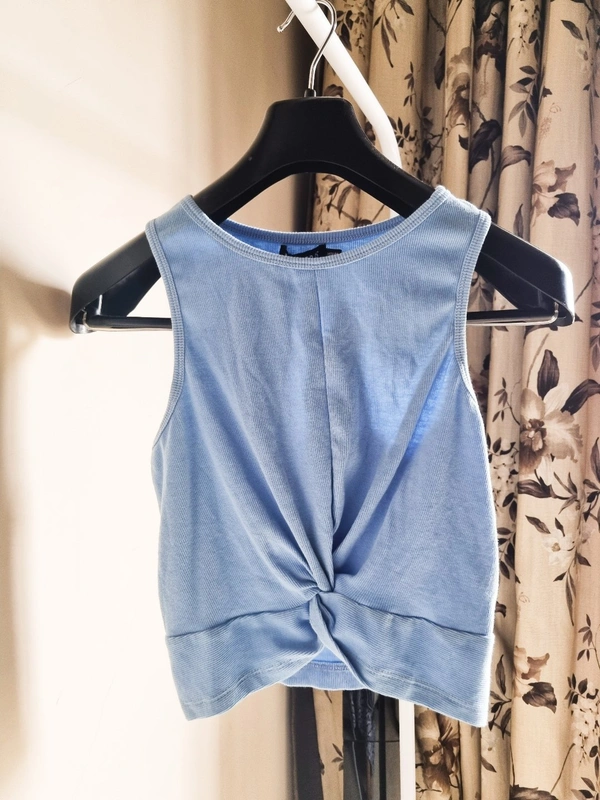 Sassafras Crop Top - Blue, M