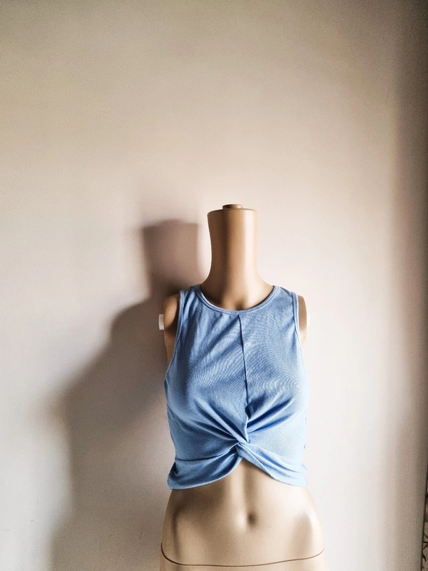 Sassafras Crop Top - Blue, M