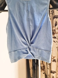 Sassafras Crop Top - Blue, M