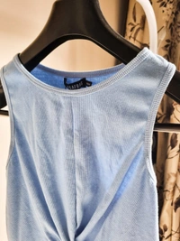 Sassafras Crop Top - Blue, M