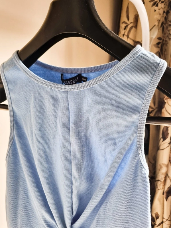 Sassafras Crop Top - Blue, M