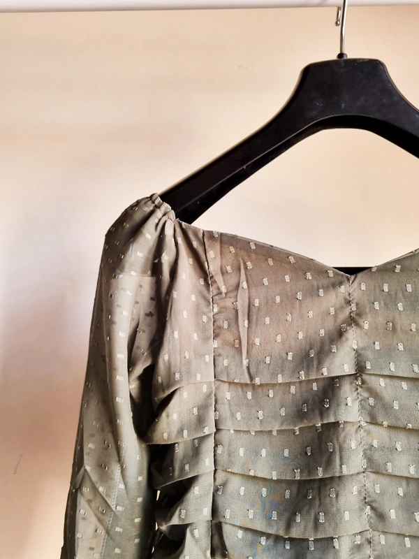 Smocked Top  - Olive, S