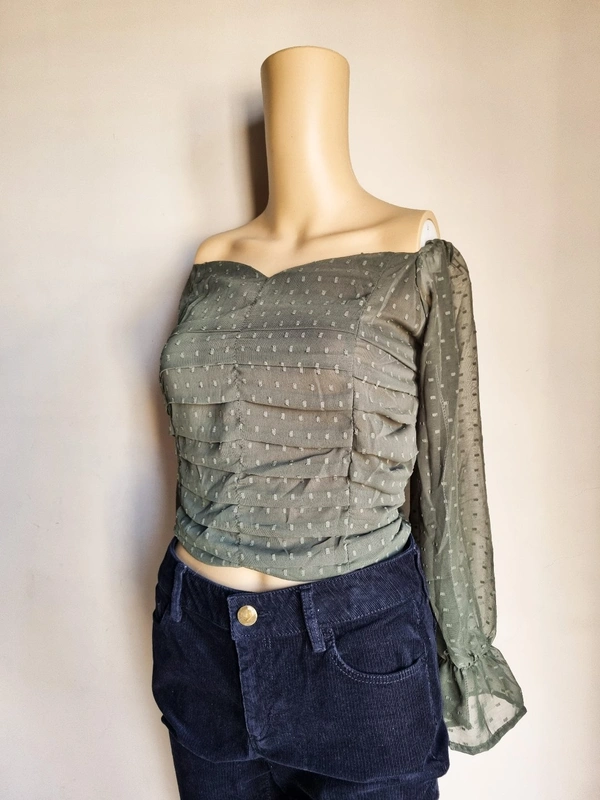 Smocked Top  - Olive, S