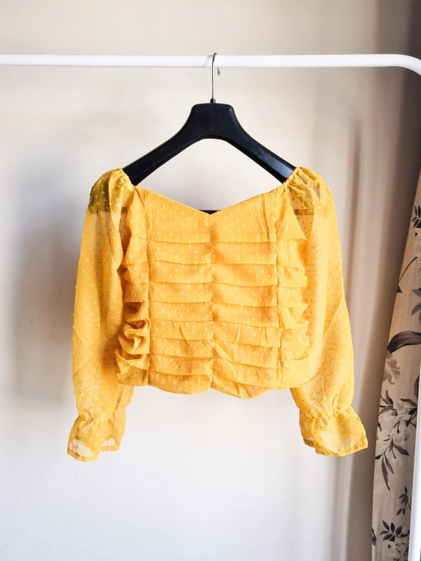 Smocked Top  - Mustard , S