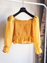 Smocked Top  - Mustard , S