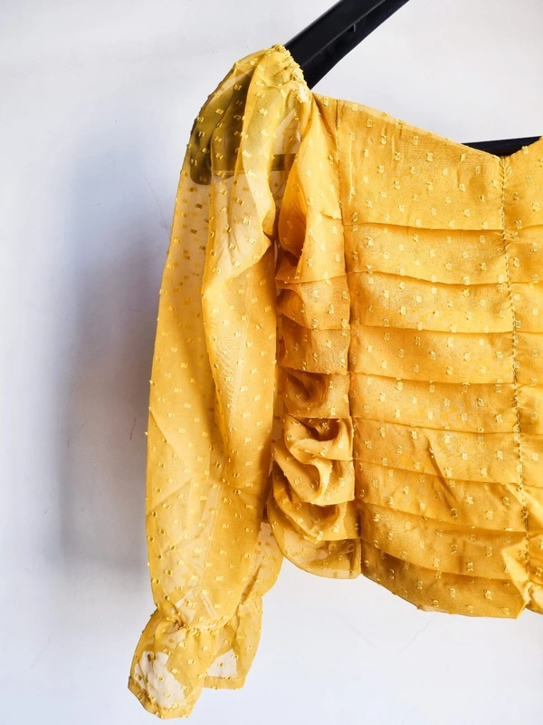 Smocked Top  - Mustard , S