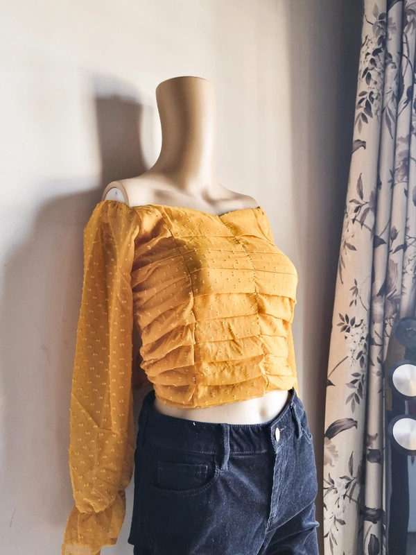 Smocked Top  - Mustard , S