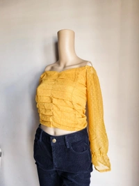 Smocked Top  - Mustard , S